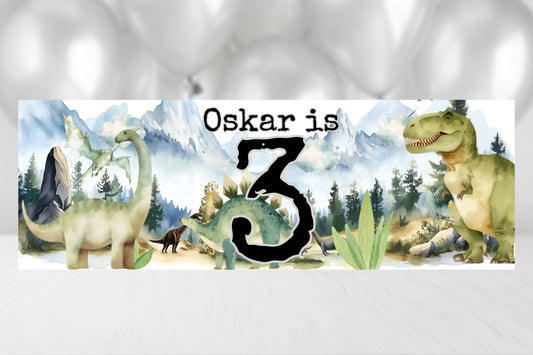 Dinosaur Birthday banner