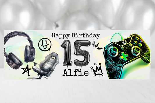 Gamer Birthday banner