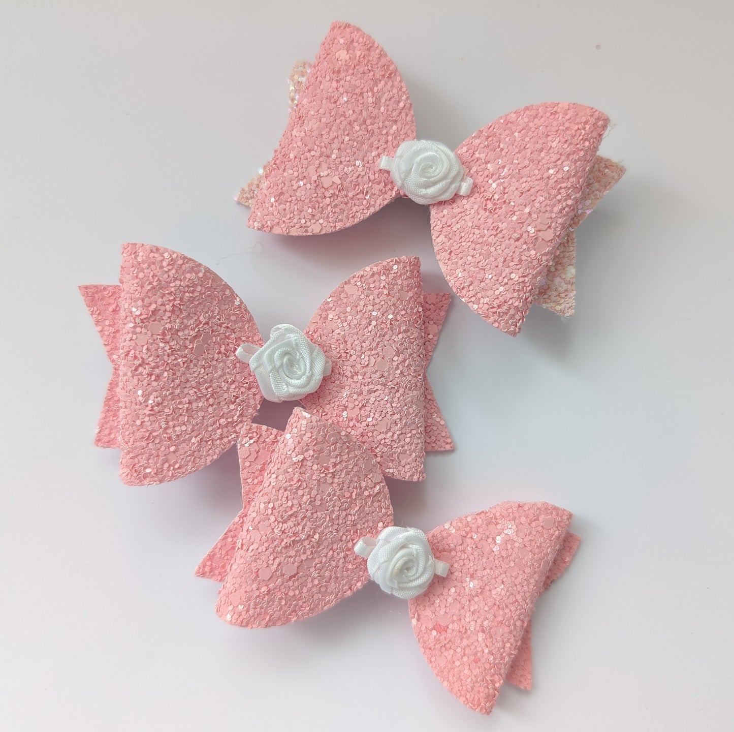 Pink glitter bow