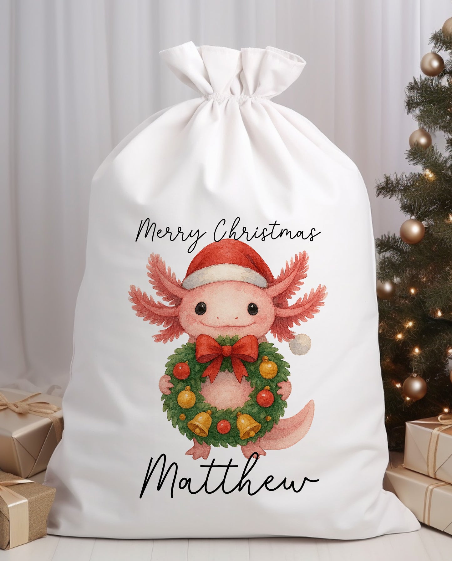 Personalised Axolotl sack