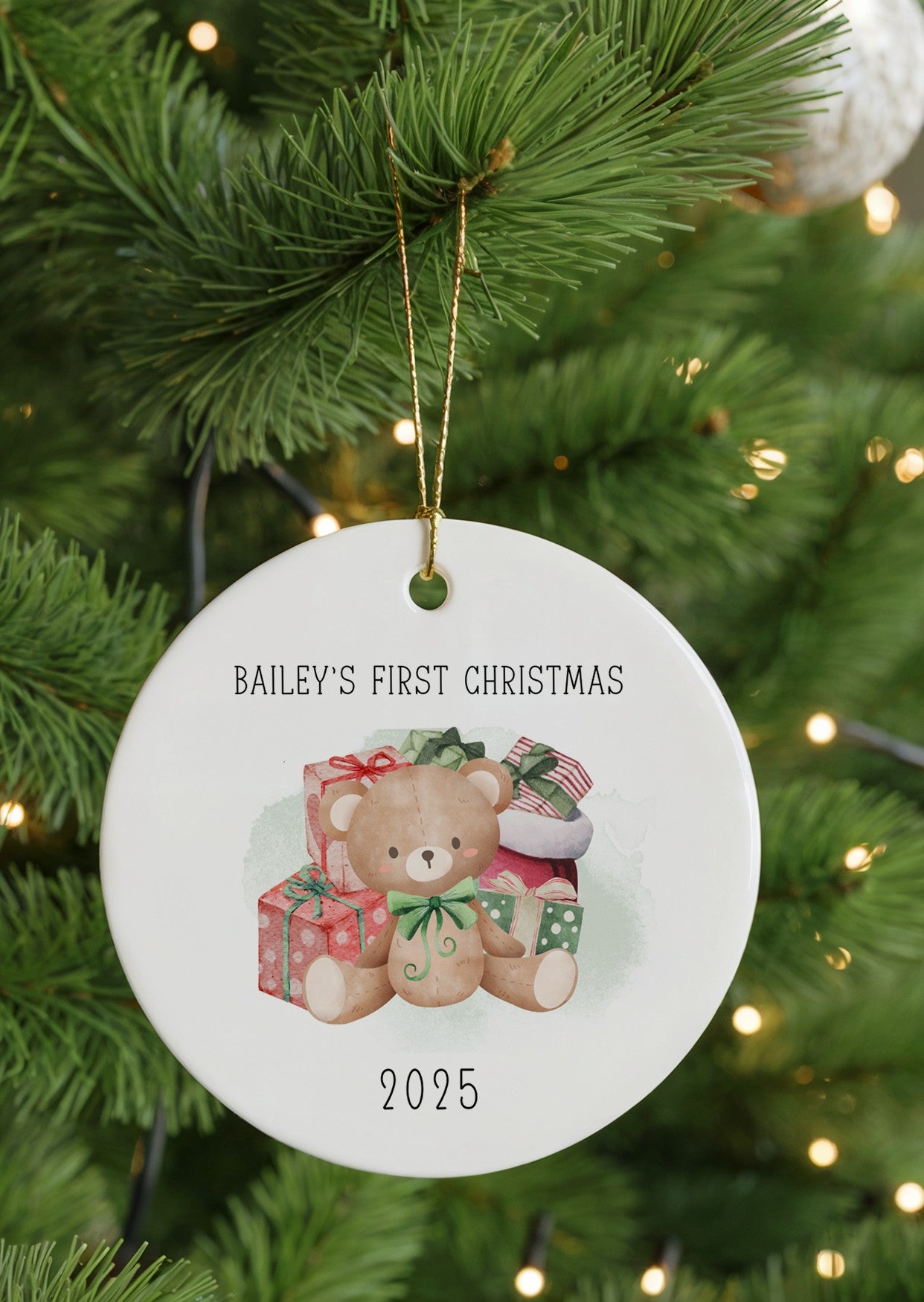 Bear first Christmas bauble