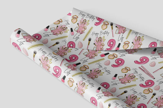Make up inspired wrapping paper