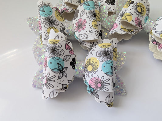Triple floral bow