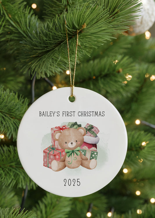 Bear first Christmas bauble