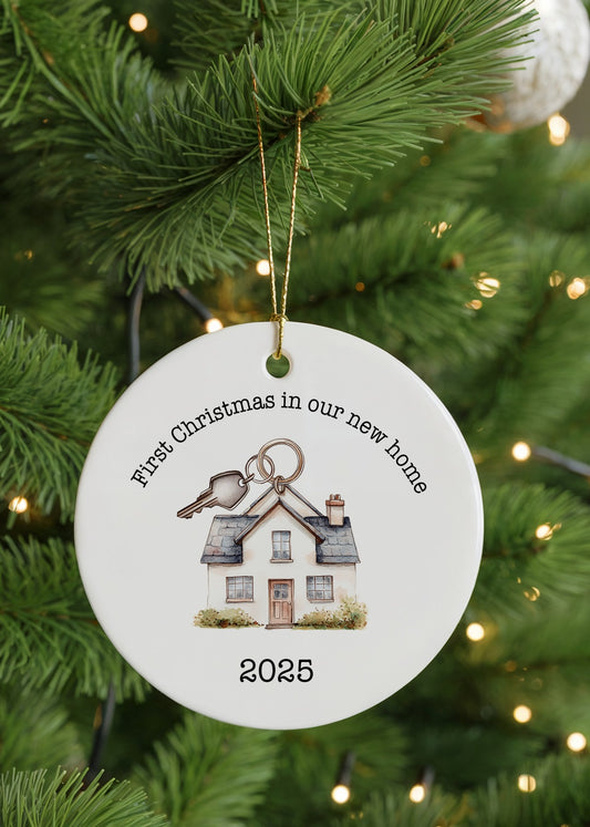 First Christmas in our new home bauble