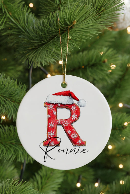 Santa initial bauble